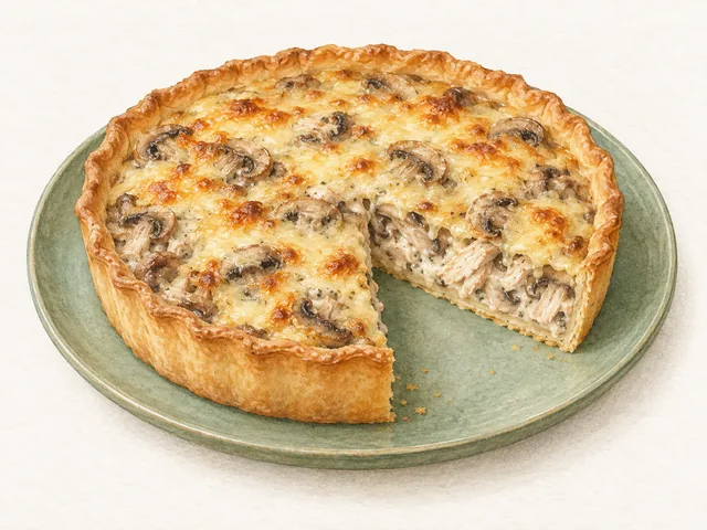 Пирог-жюльен с курицей и грибами
