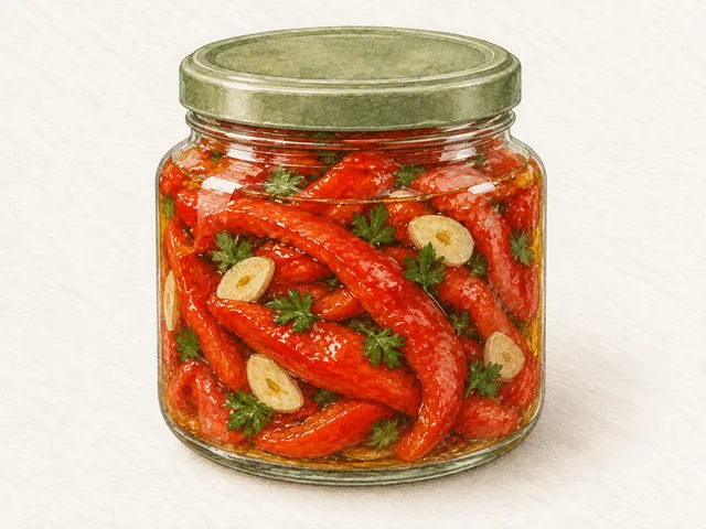 Маринованный красный перец на зиму