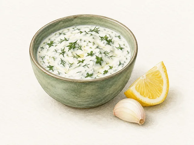 Йогуртовый соус с чесноком и зеленью